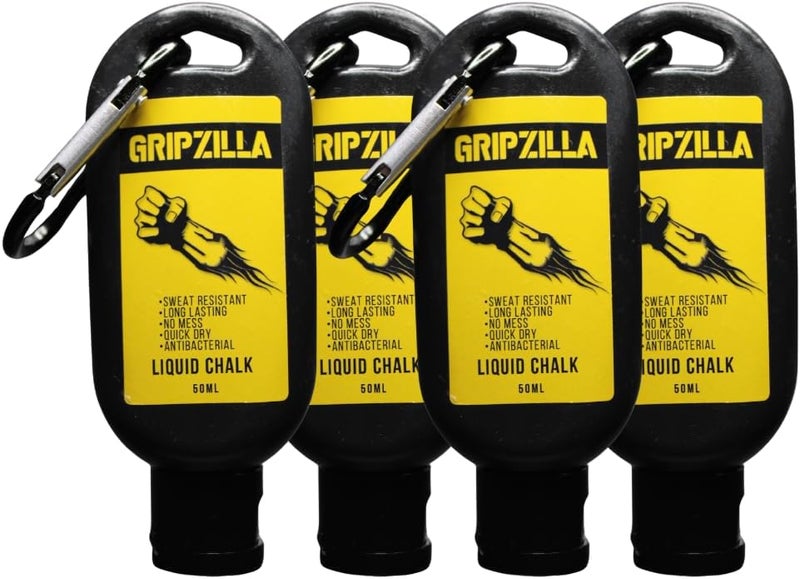 GRIPZILLA Liquid Chalk Kit Gym Chalk for Weight Lifting, Rock Climbing, Pole Grip, Bouldering, Powerlifting, Ball, Gymnastics, Sports, and Workout- Cheer Chalk - Package May Vary - Image 1